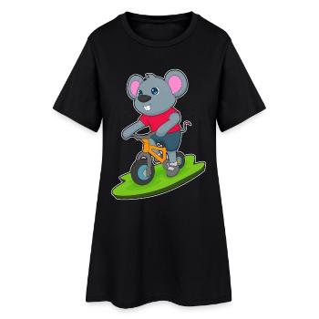 Vélo souris - Robe T-shirt Femme - noir - Devant