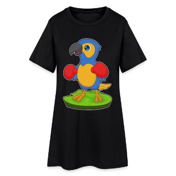 Boxeur Perroquet Gants de boxe Boxe Boxe - Robe T-shirt Femme - noir - Devant