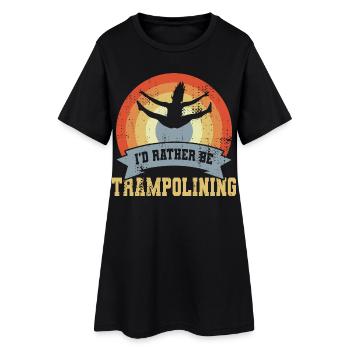 Dicton trampoline - Robe T-shirt Femme - noir - Devant