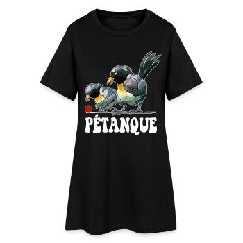 Boules de boules de boules pour pétanque - Robe T-shirt Femme - noir - Devant