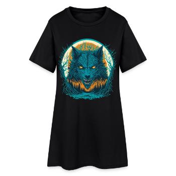 Lycanthrope Portrait - Loup Garou - Robe T-shirt Femme - noir - Devant