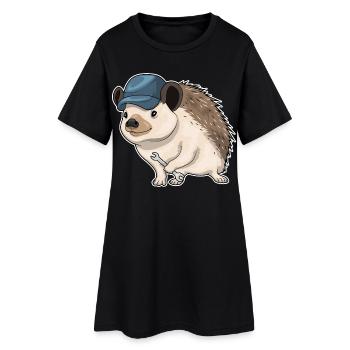 Hedgehog Mechanic Wrench Workshop - Women’s T-Shirt Dress - black - Front