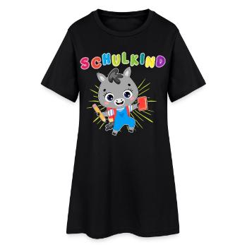 Stilvoll ins Schulleben! Unser Einschulungs-Design - Frauen T-Shirt-Kleid - Schwarz - Vorne
