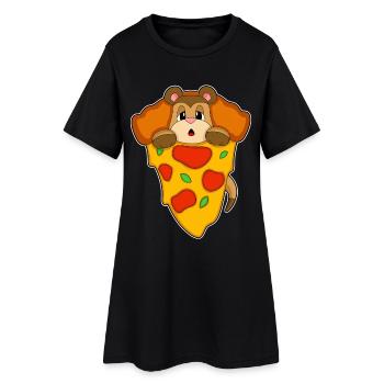 Pizza suricate - Robe T-shirt Femme - noir - Devant