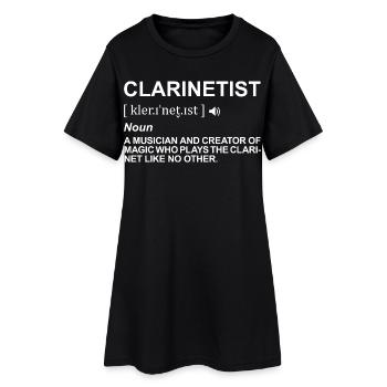 Définition du joueur de clarinette - Robe T-shirt Femme - noir - Devant