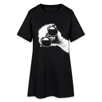 Funny Bird Bouquet avec lunettes de soleil Emu Gift - Robe T-shirt Femme - noir - Devant
