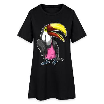 Ciseaux de coiffure Toucan - Robe T-shirt Femme - noir - Devant