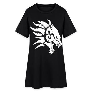 La bête infernale (blanc) - Robe T-shirt Femme - noir - Devant