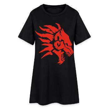 La bête infernale (rouge) - Robe T-shirt Femme - noir - Devant