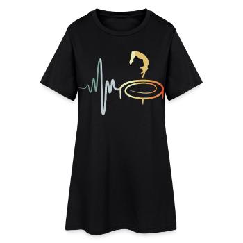 Vintage Trampoline Jumping Kid - Robe T-shirt Femme - noir - Devant