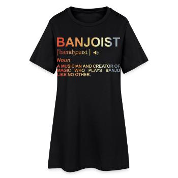 Dictionnaire banjoïste - Robe T-shirt Femme - noir - Devant