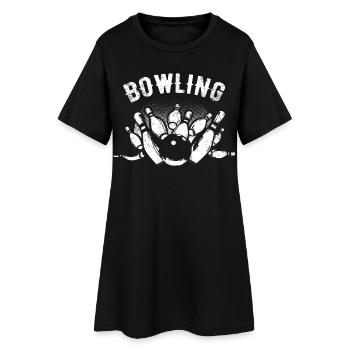 Bowling - Women’s T-Shirt Dress - black - Front