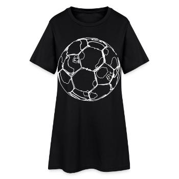 Dessin de football - Robe T-shirt Femme - noir - Devant