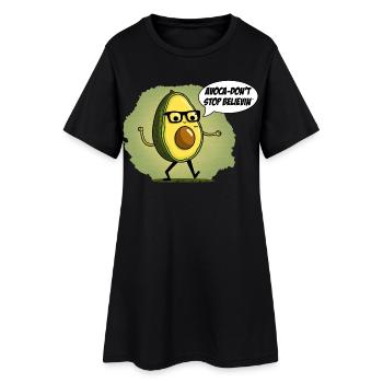 N’arrêtez pas de croire Nerd Avocado - Robe T-shirt Femme - noir - Devant