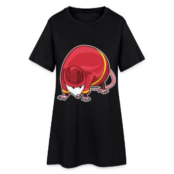 Beutelratte Feuerwehrmann Feuerwehrhelm Feuerwehr - Frauen T-Shirt-Kleid - Schwarz - Vorne