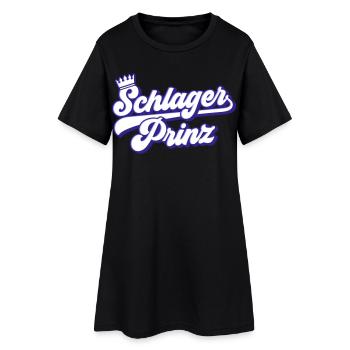Schlager Prinz | Farben änderbar - Frauen T-Shirt-Kleid - Schwarz - Vorne