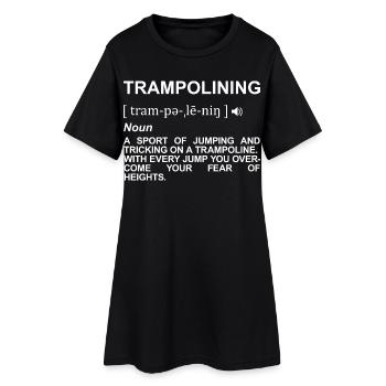 Trampoline Jumping Signification - Robe T-shirt Femme - noir - Devant