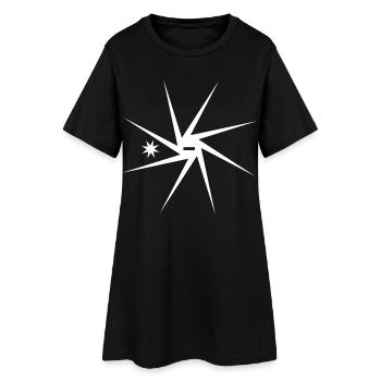 Der fühe Vogel - Frauen T-Shirt-Kleid - Schwarz - Vorne