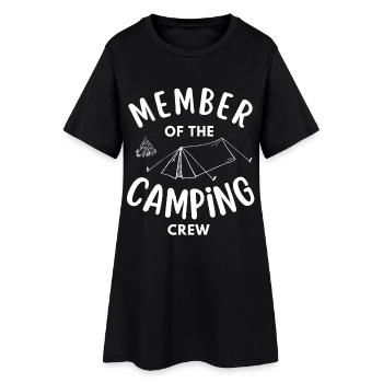 Membre de l’équipe de camping drôle - Robe T-shirt Femme - noir - Devant
