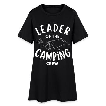 Chef de l’équipe de camping drôle - Robe T-shirt Femme - noir - Devant