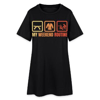 Judo Routine - Robe T-shirt Femme - noir - Devant