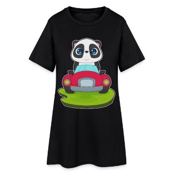 Voiture Panda - Robe T-shirt Femme - noir - Devant