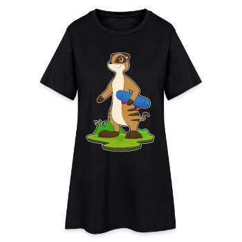 Suricate Skater Skateboard - Robe T-shirt Femme - noir - Devant