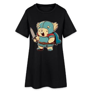 Guerrier fou avec épée - Robe T-shirt Femme - noir - Devant