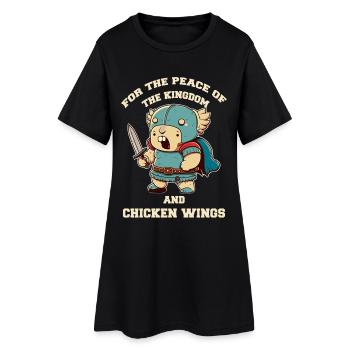 Crazy warrior with sword for peace of kingdo - Women’s T-Shirt Dress - black - Front