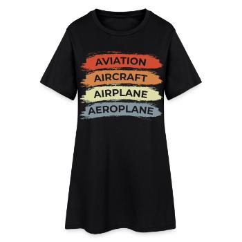 Aviation Aircraft Aircraft Aircraft - Women’s T-Shirt Dress - black - Front