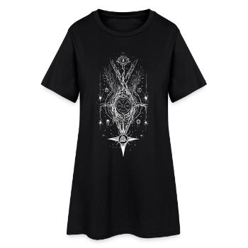 Vegvisir, Viking, Runes, Boussole, Symbolisme, Occulte - Robe T-shirt Femme - noir - Devant