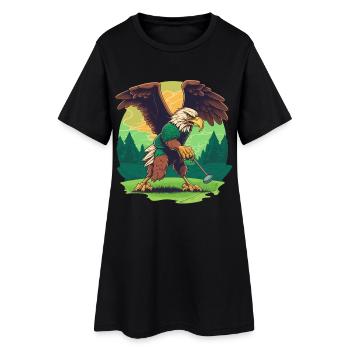Aigle joueur de golf - Robe T-shirt Femme - noir - Devant