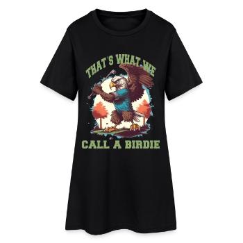 Birdie Adler balance le club de golf - Robe T-shirt Femme - noir - Devant