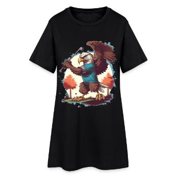 Eagle balance le club de golf - Robe T-shirt Femme - noir - Devant