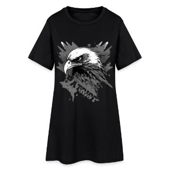 Aigle patriotique avec lettrage - Robe T-shirt Femme - noir - Devant