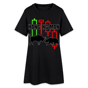 Chemise à commerce Hanging Man R6Z - Robe T-shirt Femme - noir - Devant