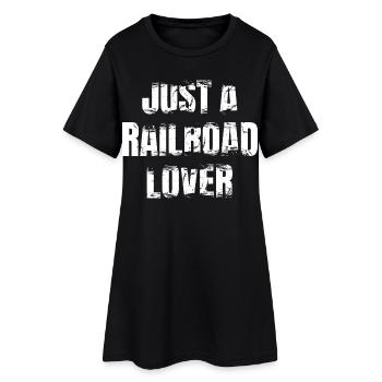 Amateurs de train - Robe T-shirt Femme - noir - Devant