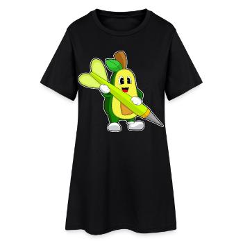 Dart à l’avocat - Robe T-shirt Femme - noir - Devant