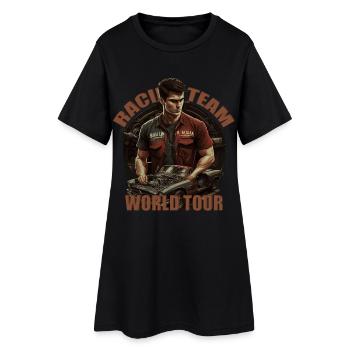 Mécanicien d’équipe de course - Robe T-shirt Femme - noir - Devant
