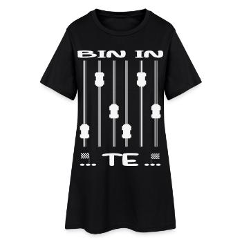 Rentner - Frauen T-Shirt-Kleid - Schwarz - Vorne
