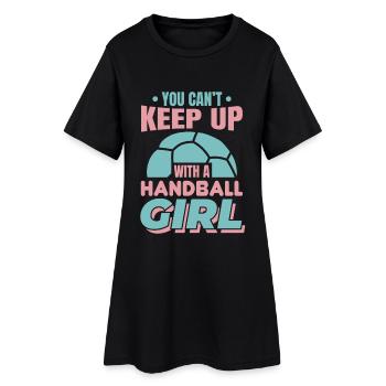 Joueur de handball - Robe T-shirt Femme - noir - Devant