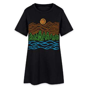 Paysage étrange - Robe T-shirt Femme - noir - Devant