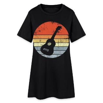 Vintage Ukulele Skizze - Frauen T-Shirt-Kleid - Schwarz - Vorne