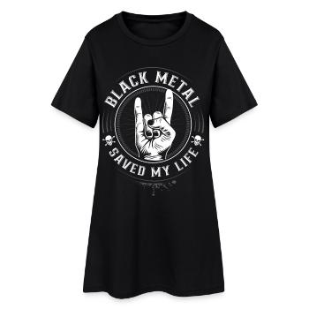 Le Black Metal m’a sauvé la vie - Mano cornuta - Robe T-shirt Femme - noir - Devant