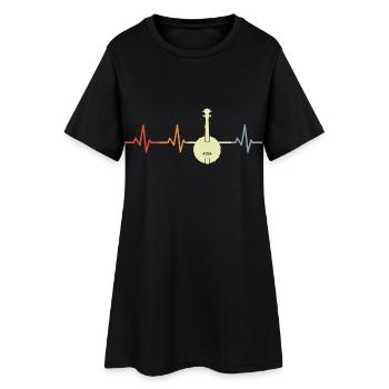 Ligne Banjo Heart - Robe T-shirt Femme - noir - Devant