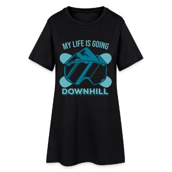 Vintage Snowboard - Robe T-shirt Femme - noir - Devant
