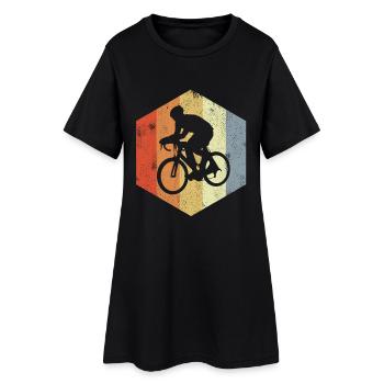 Funny cyclist - Women’s T-Shirt Dress - black - Front