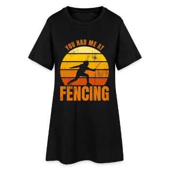 Blague d’escrime - Robe T-shirt Femme - noir - Devant