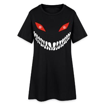 Carnivorous Smile - Women’s T-Shirt Dress - black - Front