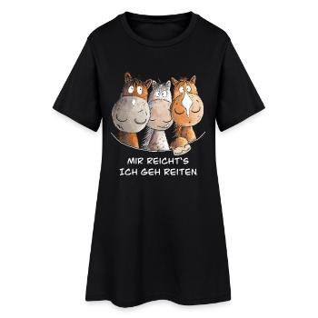 Mir Reichts Ich Geh Reiten Pferde Spruch I Reiter - Frauen T-Shirt-Kleid - Schwarz - Vorne